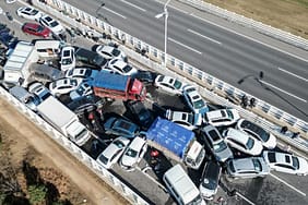 Can pazarı: 200'den fazla araç birbirine girdi